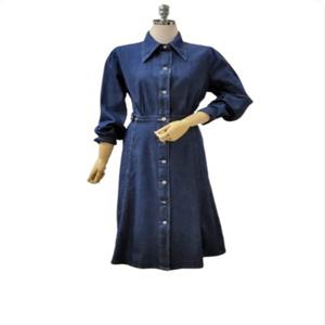 [포커스]허리 버튼 데님 원피스 FS5A3OP3069