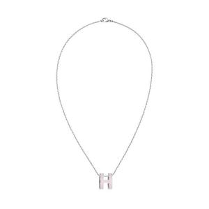 에르메스 팝아슈 펜던트 팔라듐 하드웨어   로즈 드라제 H147991FP85