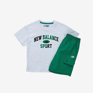 뉴발란스키즈트레이닝세트 PQC NK9YF2113U-AA ESSENTIAL 로고 포인트 반팔 셋업