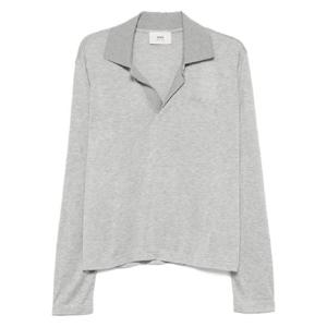 AMI Paris 긴소매 폴로 셔츠 H25HPL401JE0124