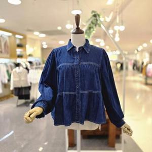 [멜로디가든]M25F8B144_캉캉데님 블라우스