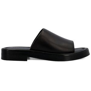 26 SS 페라가모 블랙 램레더 오픈토 슬립온 슬라이드 021258760634