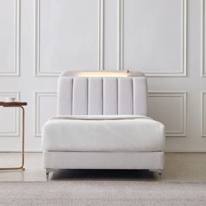 동서가구 비엘로 코모도 원단 호텔 LED 침대 프레임 SS + 독립포켓 매트리스 SS DF927