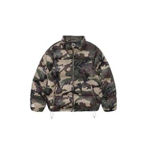 Stussy스투시 링클 나일론 다운 푸퍼 우드랜드 카모 115729