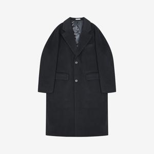 [지이크]캐시미어 블랜드 플랩 사이드 포켓 코트 블랙 (PLHAX7009000)