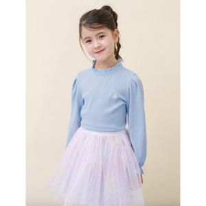 [빈폴키즈] 여아 클래식 포인텔 골지 티셔츠  스카이 블루 (BI6141G91Q)