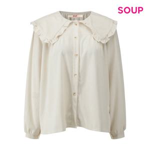 [숲]로맨틱 와이드 카라 볼륨 셔츠 S5CLS05