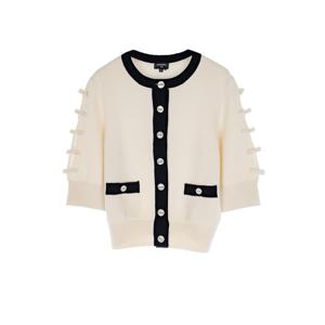 [엘러브] 새상품 샤넬 25K 캐시미어 니트 36 에크루/블랙 6ET0003