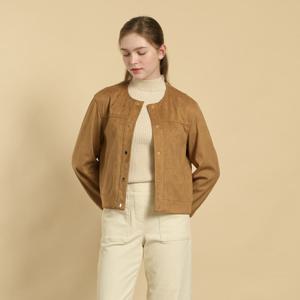 [BCBG] S 라운드 스웨이드 재킷 B6S1J170