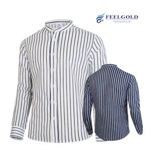 [필골드] MS515 스트라이프헨리넥 셔츠R