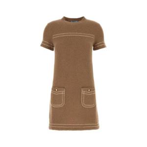 프라다 미디 원피스 23A08SOOO1ISX F0040 CAMEL