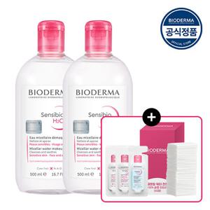 [5%더블쿠폰][바이오더마] 센시비오 H2O 500ml x2 (민감진정 클렌징워터)