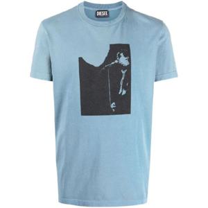 25 FW 디젤 포토 프린트 코튼 티셔츠 A037980TDAM TP438571785