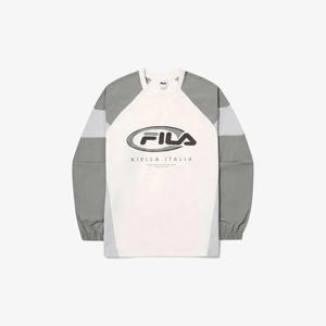 M 휠라긴팔티 KQC FS2POG3105X-SWH 컬러블럭 우븐 맨투맨