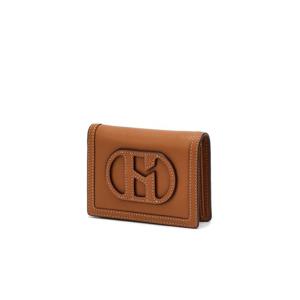 [헤지스]브라운 로고패치 소가죽 반지갑 HIWA6E530W1