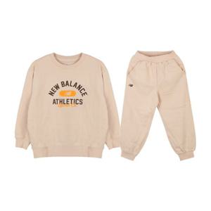 뉴발란스키즈트레이닝세트 PQC NK9YFB422U-64 로고 포인트 기모 스웨트셋업