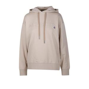 몽클레어 자수 토날 로고 코튼 스웨트셔츠 8G0001689A1K20J BEIGE DOM