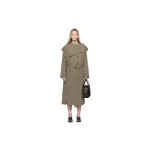 25 FW 요지야마모토 여성 토프 칼라리스 트렌치 코트 261731F067000