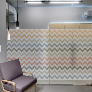 창문 시트지 칼라 안개시트지 루밍지그재그라인01 M-H