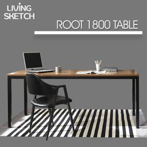 [리빙스케치] 루트 1800 테이블[착불]블랙 월넛 철제 책상 학생 사무용 회의테이블