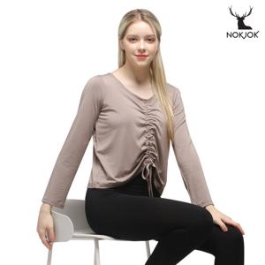 녹족 요가복 필라테스복 그레이스 모달 긴팔티 모카