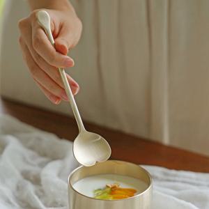 놋담 방짜유기 유기 하트 디저트 스푼