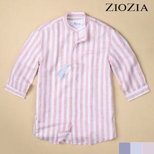 [지오지아] 7부 린넨혼방 밴드카라 셔츠 I (ABA2WC1172)