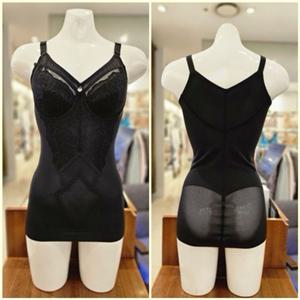 [와코루] 똥뱃살 잘잡아주는 체형보정 와이어 바디쉐이퍼AB컵 (WBTM101AB-BK)