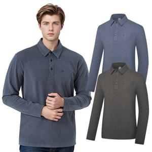 콜핑 기모 본딩 멜란지 베이직 남자 겨울 등산 카라 긴팔 티셔츠