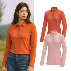 콜핑 베이직 멜란지 하이쿨 여성 봄 등산 PK 카라 티셔츠