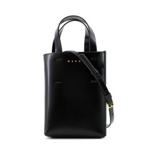 마르니 뮤제오 나노 레더 토트 백 블랙 그린 SHMP0050Y0 LV639 Z1N99