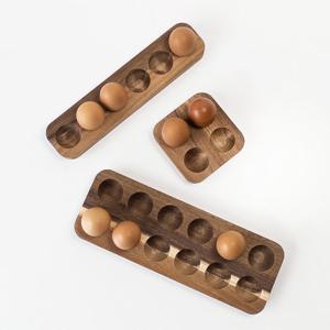 청년리빙 계란 보관함 우드 에그 트레이 - 4구