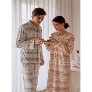 (비너스)노르딕 밍크극세사 겨울 커플잠옷-VPA4487WM