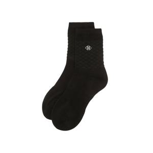 닥스 골프 여성 25SS PREMIUM 여성 블랙  짜임조직 중목 파일양말 DNSS5E204BK