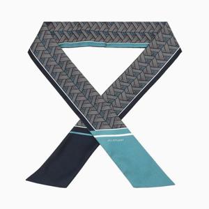 [질스튜어트] 다크 그린 로젤라 패턴 롱 실크 스카프 JASC4F313E2