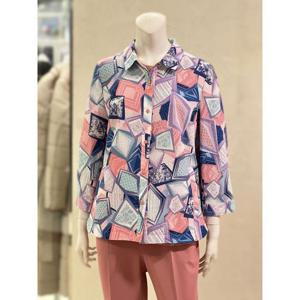 벨리시앙 세이브존01 기하학 시어서커 셔츠형 점퍼 JP4215