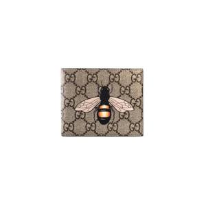 구찌 베스트리에 비 프린트 GG 슈프림 반지갑 베이지 에보니 451268-K5V1N-8666