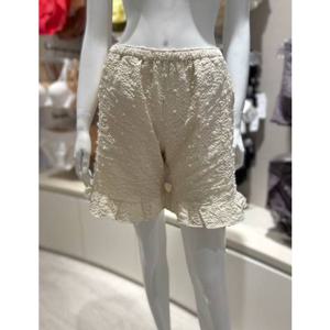 [바바라] 베이지 플로킹 시어서커 여성 홈웨어 파자마바지(AWP4600P)(BG)