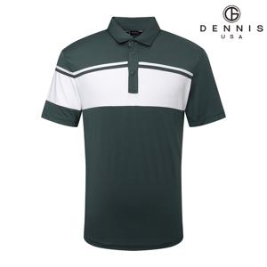 [무료배송][데니스골프] 남성 모션라인 배색 반팔 카라티셔츠_NAQMMTS032