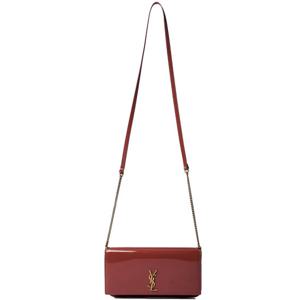 25 FW 생로랑 카산드레 로고 페이턴트 체인 폰홀더 숄더백 핑크 820175 AAD17 5945