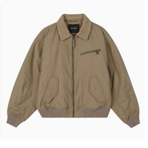 [버커루] 남성코듀로이 카라 배색 패딩 블루종(B243JP310P)