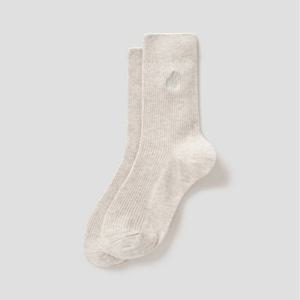 [빈폴] 남녀공용 솔리드 장목 양말 -아이보리 BE57KTM010 026(남)
