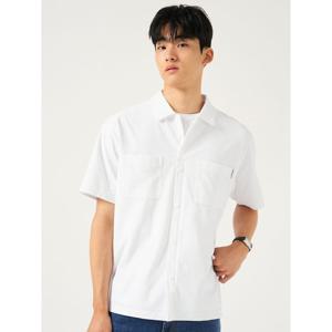 [25FW 신상] [빈폴멘] 메쉬 포켓디테일 셔츠형 티셔츠  화이트 (BC5742C031)