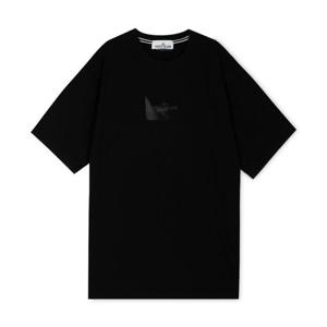 [꼬르소밀라노] 스톤아일랜드 남성 로고 블랙 반팔티 80152RC88 V0029