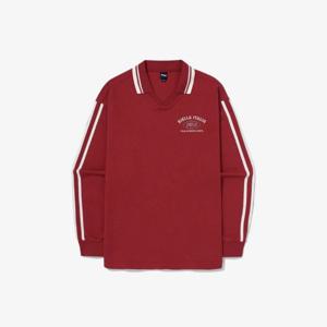 휠라긴팔티 KQC FS2POG3109X-RED 스몰로고 카라 맨투맨