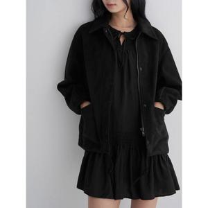 (35593ZLY45) [에잇세컨즈] 오버핏 스웨이드 재킷  블랙