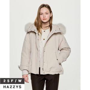 헤지스여성 HSJU5D101 폭스퍼 숏 헤비 구스 다운 야상 점퍼