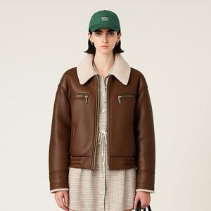 호주 양모 시어링 시보리 숏 무스탕_SOJK250106