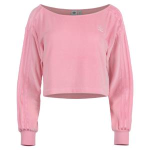 아디다스 여성 오프숄더 스웨터 크롭 긴팔 티셔츠 H18838