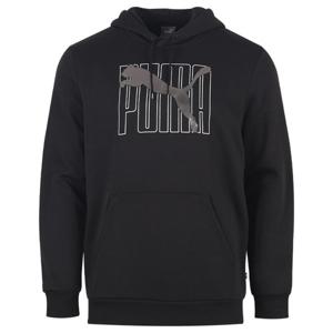 푸마 남성 에센셜 로고 기모 후드 긴팔 티셔츠 675924-01